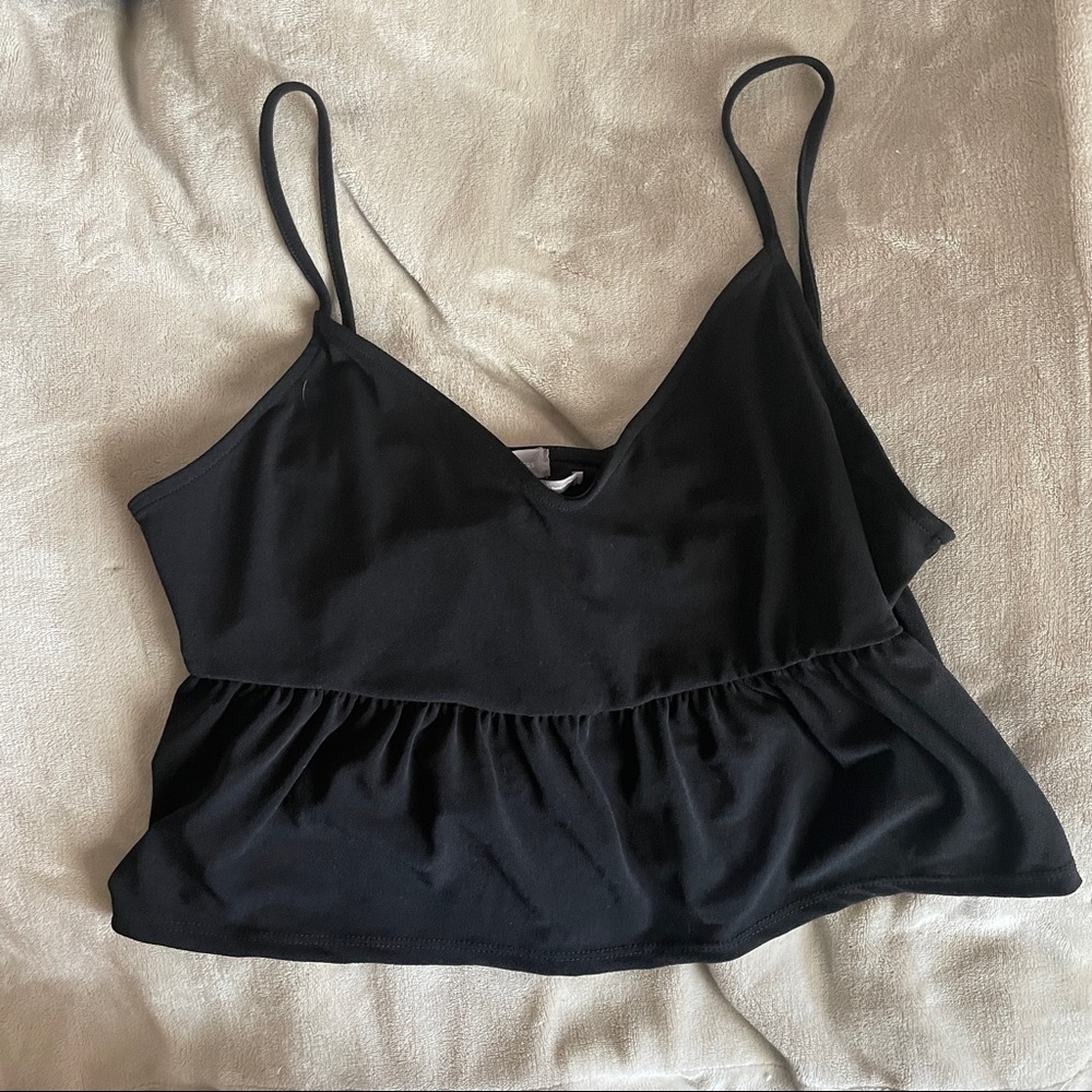 urban outfitters babydoll black tank top